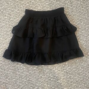 Black Dressy Ruffled Altard State Skirt